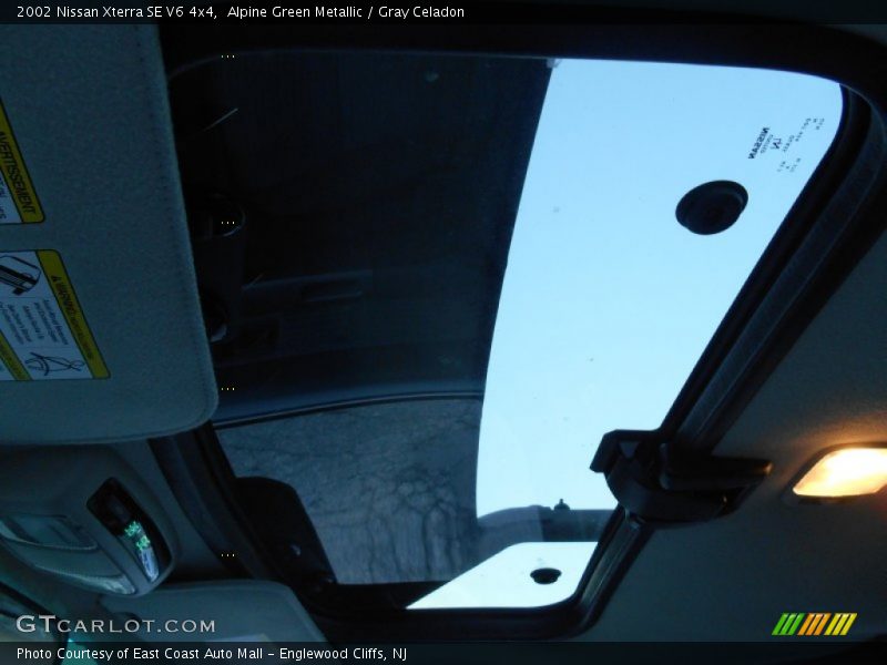 Alpine Green Metallic / Gray Celadon 2002 Nissan Xterra SE V6 4x4