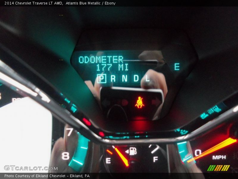 Atlantis Blue Metallic / Ebony 2014 Chevrolet Traverse LT AWD