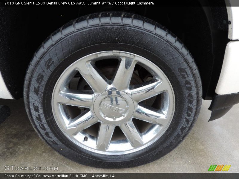 Summit White / Cocoa/Light Cashmere 2010 GMC Sierra 1500 Denali Crew Cab AWD