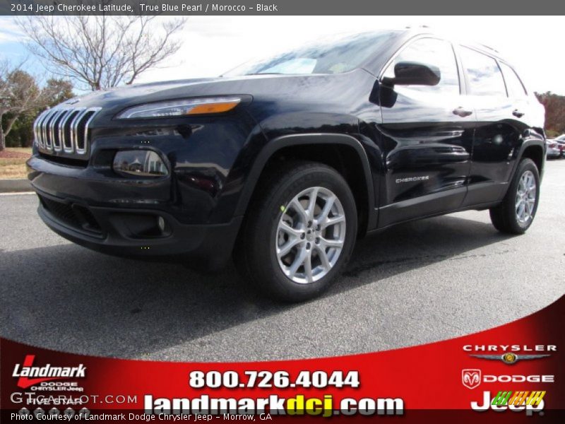 True Blue Pearl / Morocco - Black 2014 Jeep Cherokee Latitude