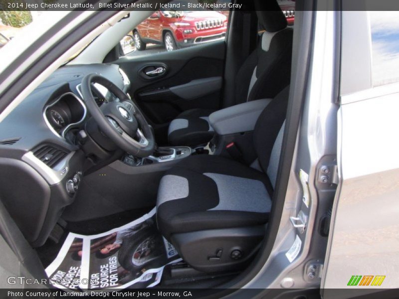 Billet Silver Metallic / Iceland - Black/Iceland Gray 2014 Jeep Cherokee Latitude