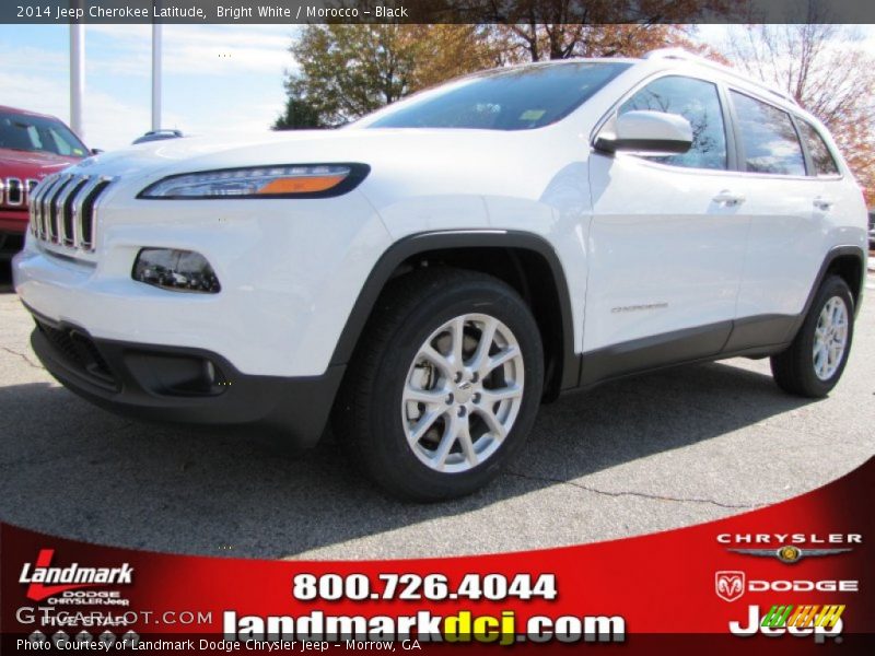 Bright White / Morocco - Black 2014 Jeep Cherokee Latitude