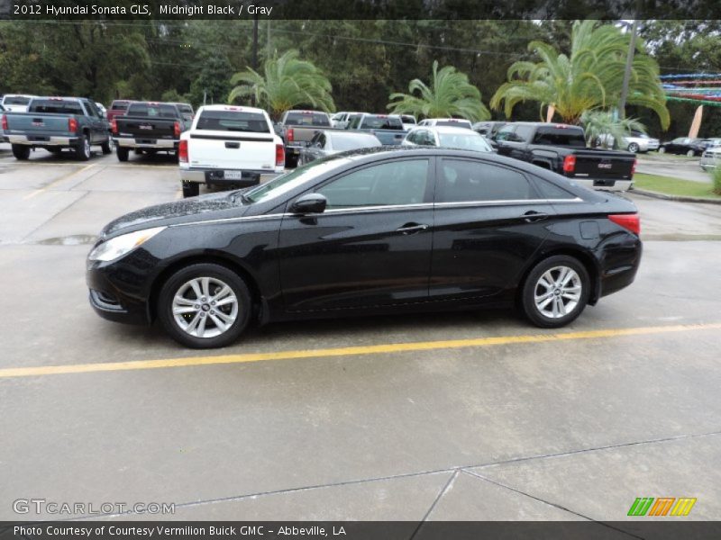 Midnight Black / Gray 2012 Hyundai Sonata GLS