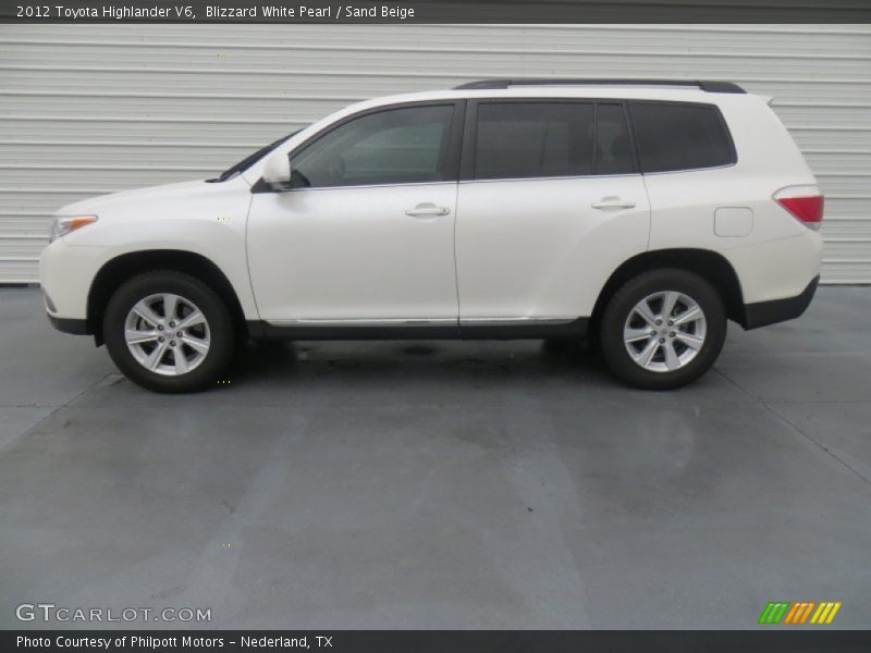 Blizzard White Pearl / Sand Beige 2012 Toyota Highlander V6