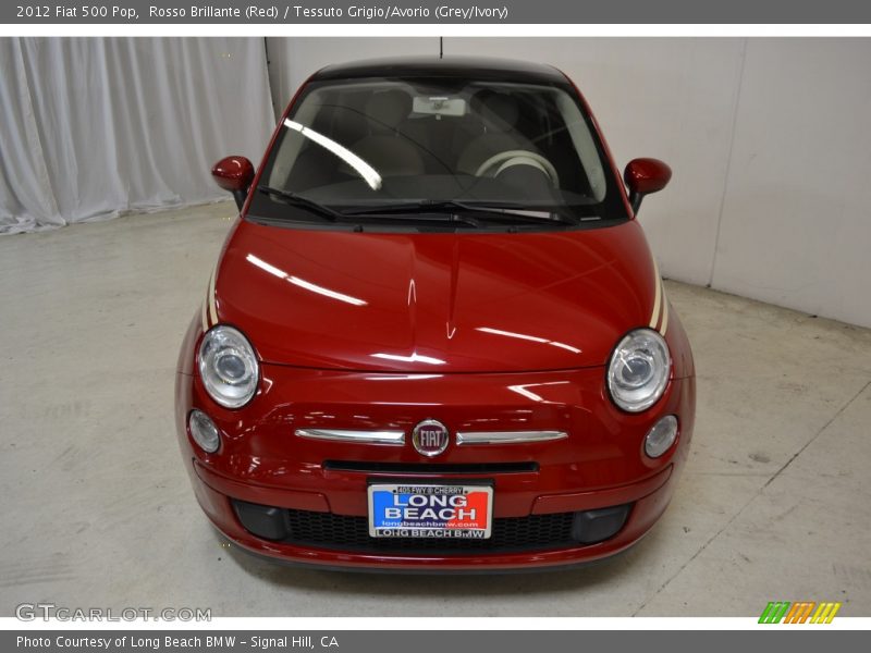 Rosso Brillante (Red) / Tessuto Grigio/Avorio (Grey/Ivory) 2012 Fiat 500 Pop