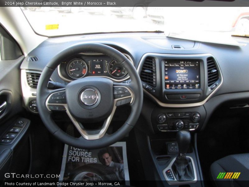 Bright White / Morocco - Black 2014 Jeep Cherokee Latitude