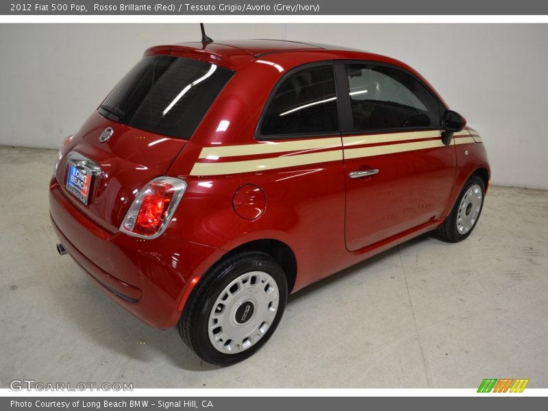 Rosso Brillante (Red) / Tessuto Grigio/Avorio (Grey/Ivory) 2012 Fiat 500 Pop