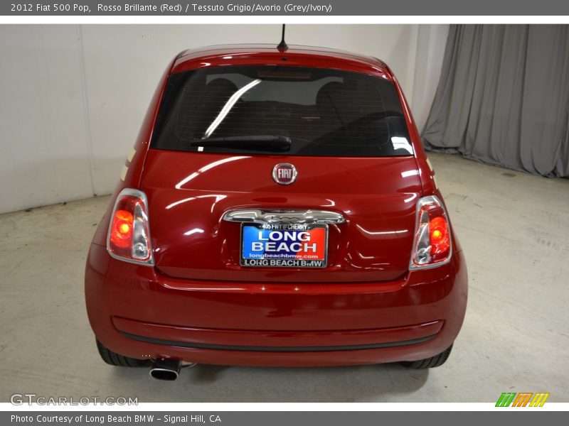 Rosso Brillante (Red) / Tessuto Grigio/Avorio (Grey/Ivory) 2012 Fiat 500 Pop