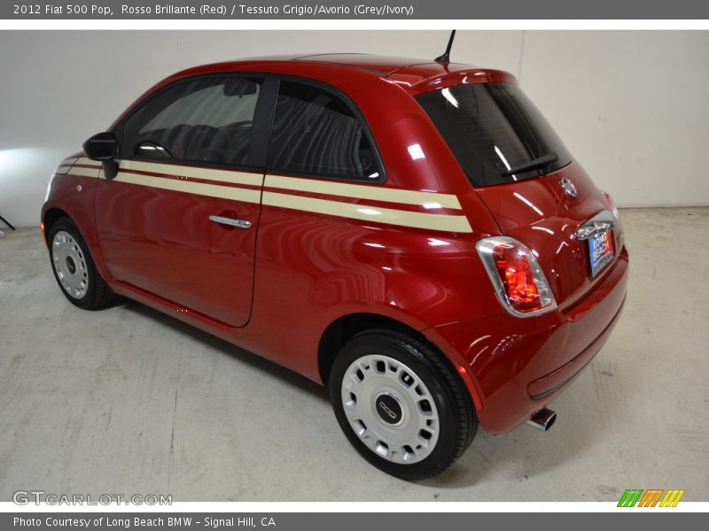 Rosso Brillante (Red) / Tessuto Grigio/Avorio (Grey/Ivory) 2012 Fiat 500 Pop