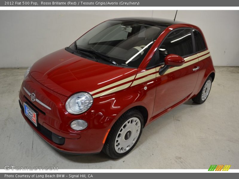 Rosso Brillante (Red) / Tessuto Grigio/Avorio (Grey/Ivory) 2012 Fiat 500 Pop