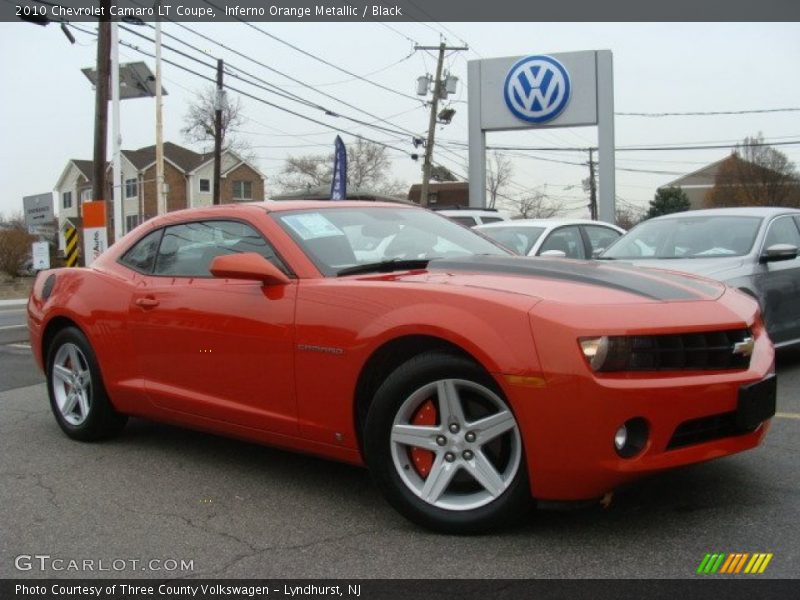 Inferno Orange Metallic / Black 2010 Chevrolet Camaro LT Coupe