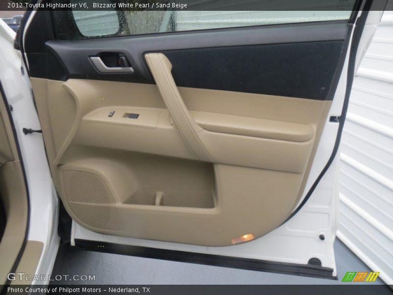 Blizzard White Pearl / Sand Beige 2012 Toyota Highlander V6