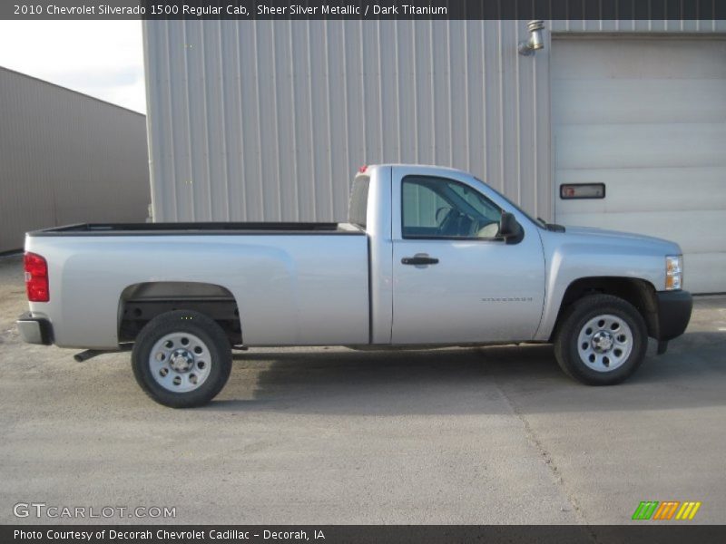 Sheer Silver Metallic / Dark Titanium 2010 Chevrolet Silverado 1500 Regular Cab