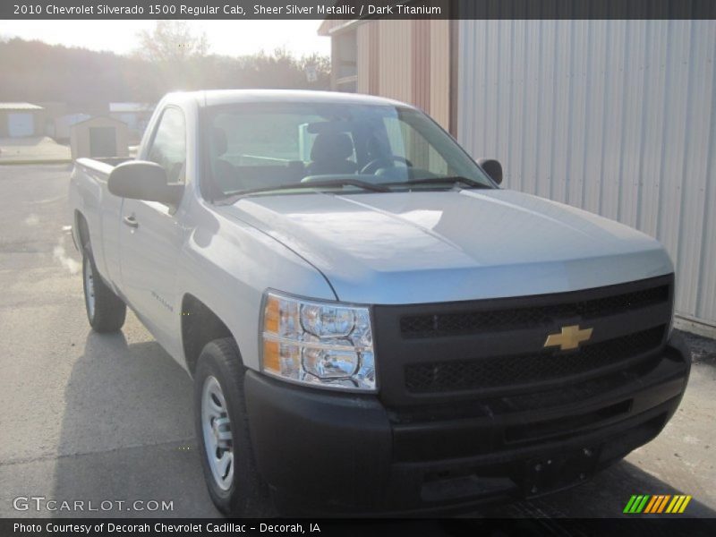 Sheer Silver Metallic / Dark Titanium 2010 Chevrolet Silverado 1500 Regular Cab