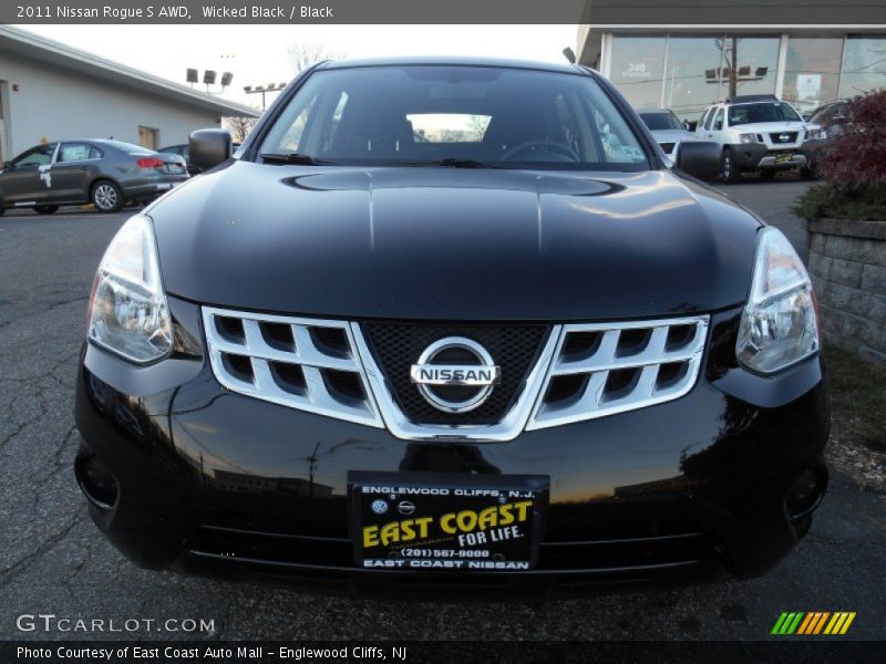 Wicked Black / Black 2011 Nissan Rogue S AWD