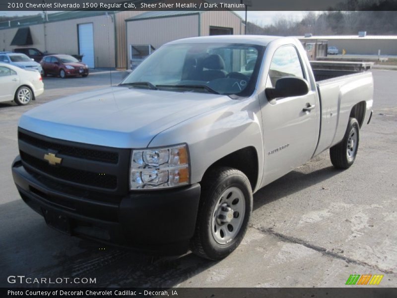 Sheer Silver Metallic / Dark Titanium 2010 Chevrolet Silverado 1500 Regular Cab