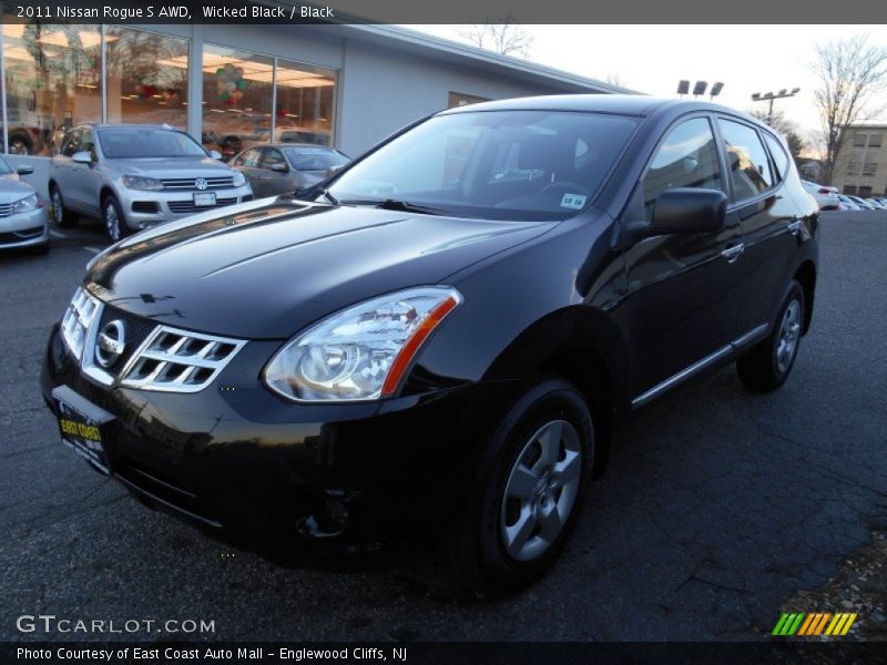 Wicked Black / Black 2011 Nissan Rogue S AWD