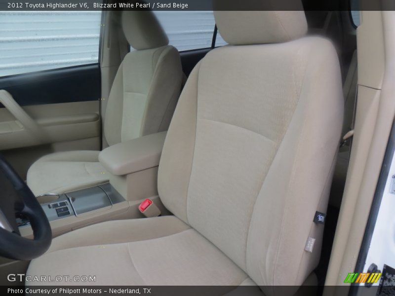 Blizzard White Pearl / Sand Beige 2012 Toyota Highlander V6