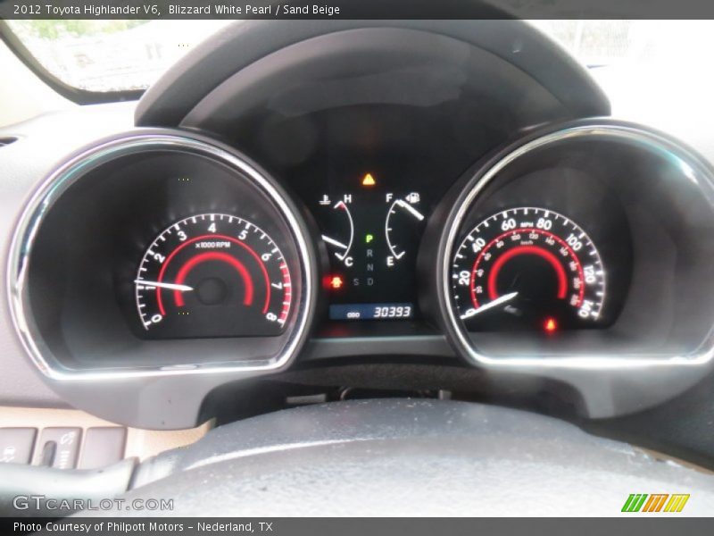 Blizzard White Pearl / Sand Beige 2012 Toyota Highlander V6