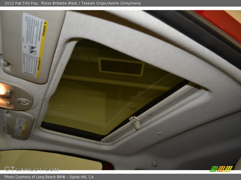 Rosso Brillante (Red) / Tessuto Grigio/Avorio (Grey/Ivory) 2012 Fiat 500 Pop
