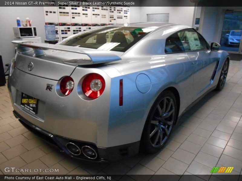 Super Silver / Black Leather/Synthetic Suede 2014 Nissan GT-R Premium