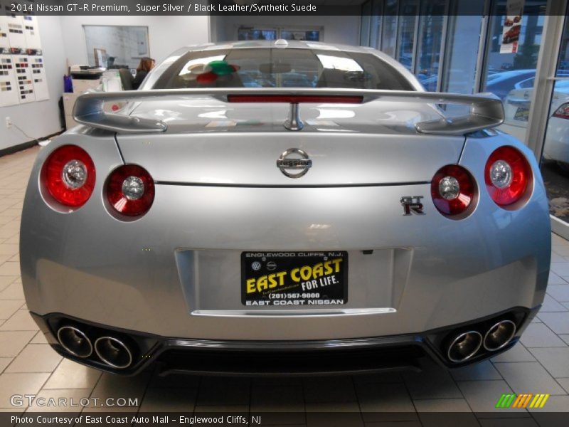 Super Silver / Black Leather/Synthetic Suede 2014 Nissan GT-R Premium