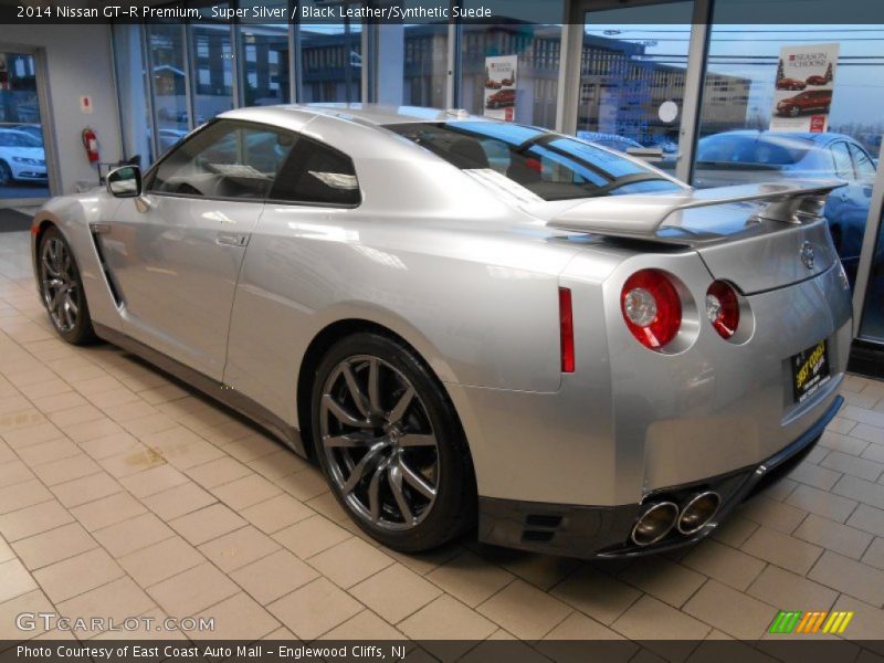 Super Silver / Black Leather/Synthetic Suede 2014 Nissan GT-R Premium