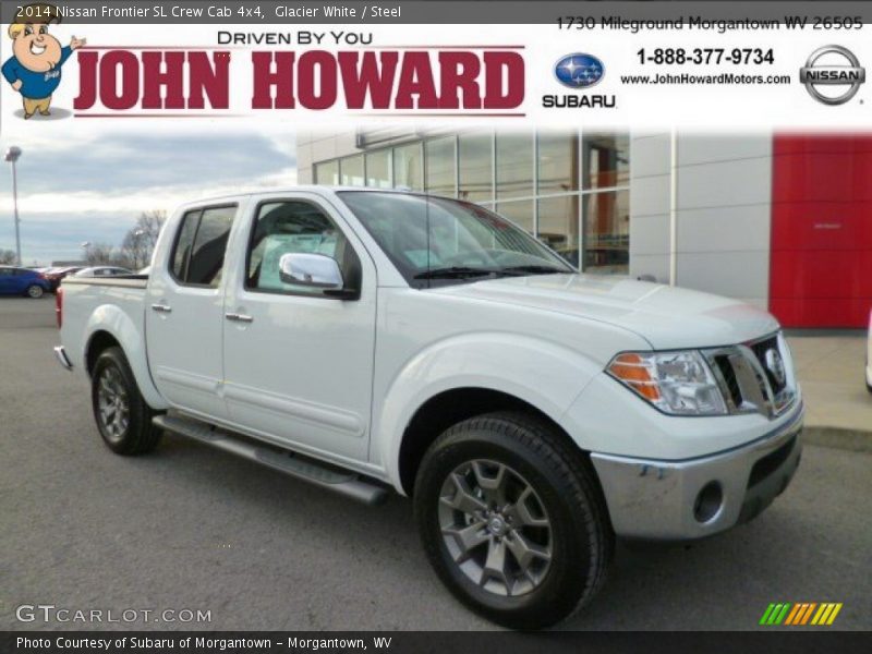 Glacier White / Steel 2014 Nissan Frontier SL Crew Cab 4x4