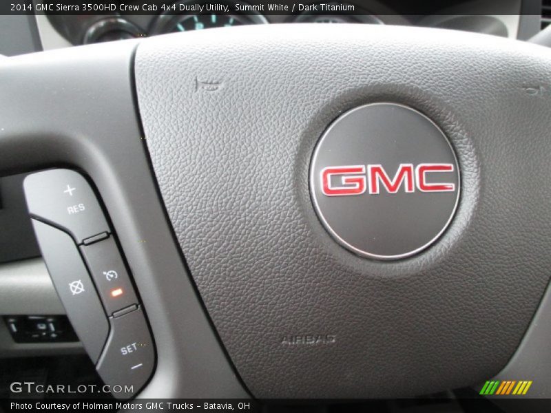 Summit White / Dark Titanium 2014 GMC Sierra 3500HD Crew Cab 4x4 Dually Utility
