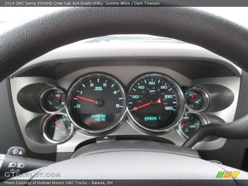 Summit White / Dark Titanium 2014 GMC Sierra 3500HD Crew Cab 4x4 Dually Utility