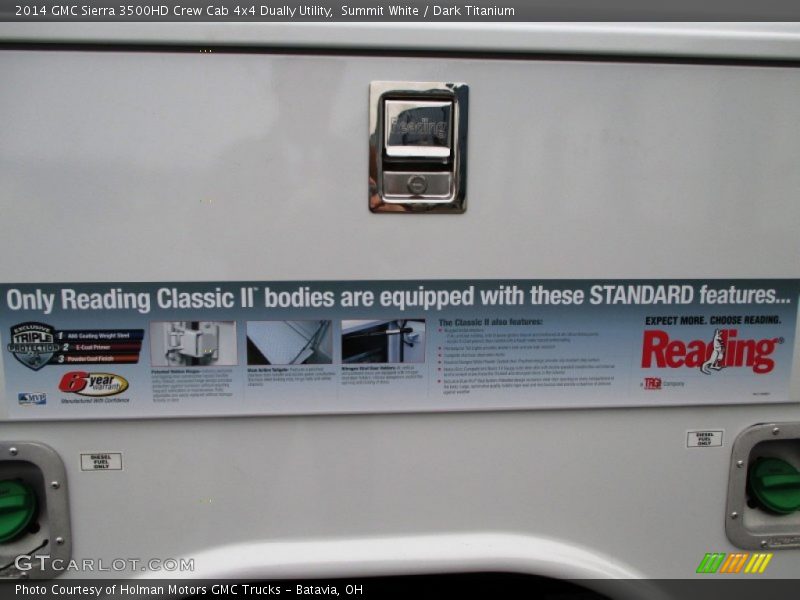 Summit White / Dark Titanium 2014 GMC Sierra 3500HD Crew Cab 4x4 Dually Utility