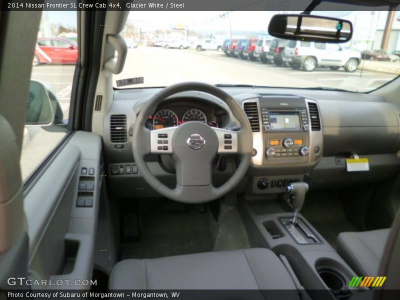 Glacier White / Steel 2014 Nissan Frontier SL Crew Cab 4x4