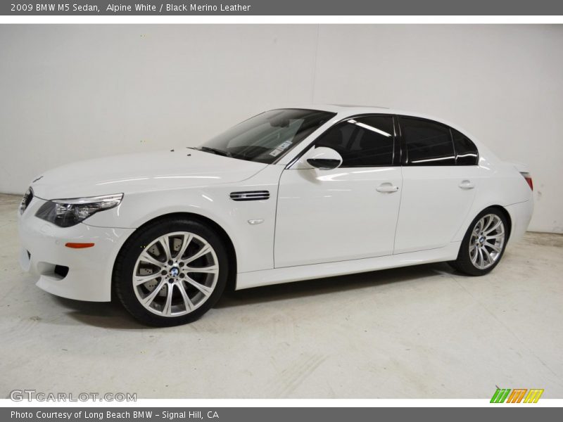 Alpine White / Black Merino Leather 2009 BMW M5 Sedan