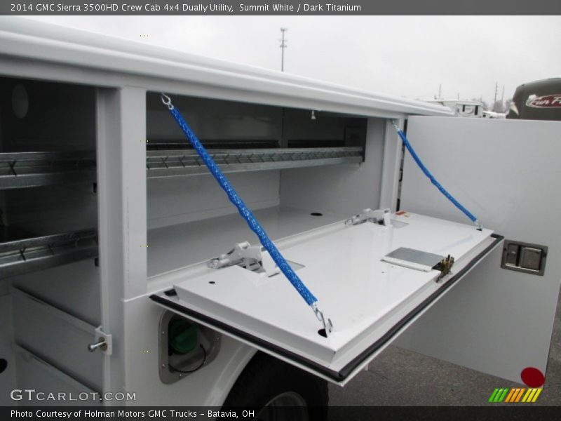 Summit White / Dark Titanium 2014 GMC Sierra 3500HD Crew Cab 4x4 Dually Utility