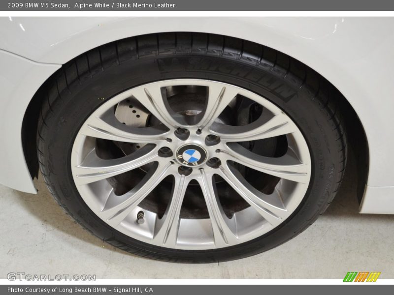 Alpine White / Black Merino Leather 2009 BMW M5 Sedan