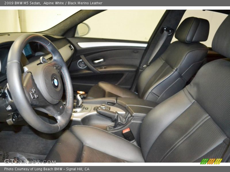 Alpine White / Black Merino Leather 2009 BMW M5 Sedan