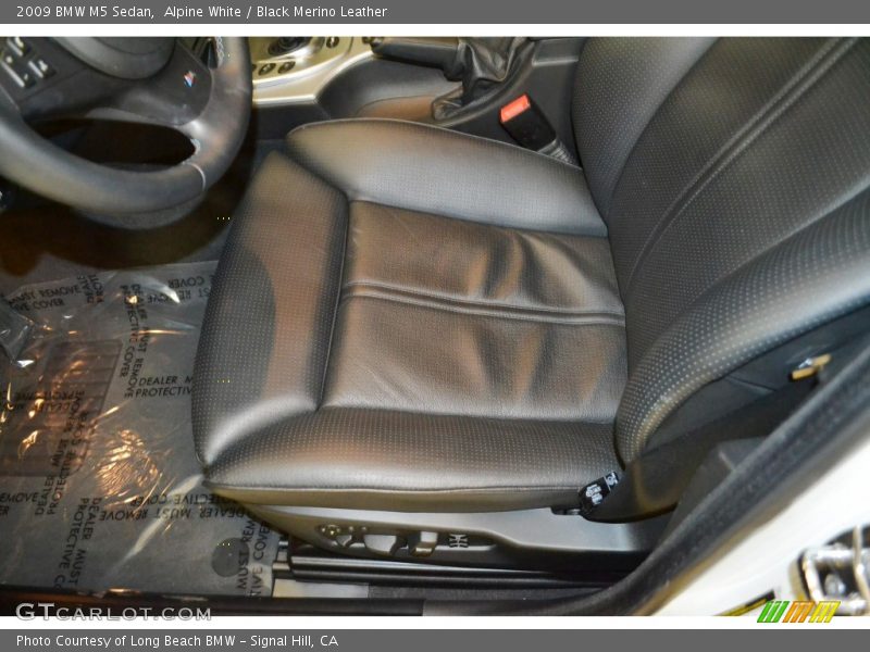 Alpine White / Black Merino Leather 2009 BMW M5 Sedan