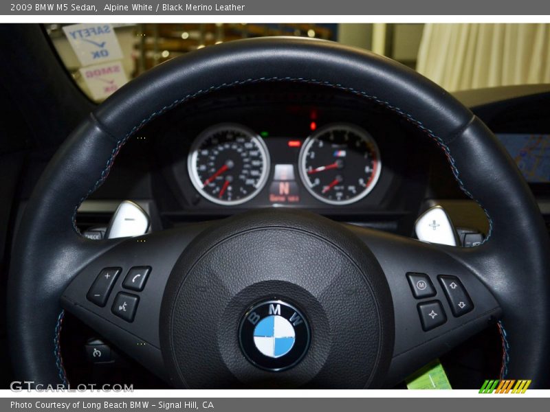 Alpine White / Black Merino Leather 2009 BMW M5 Sedan