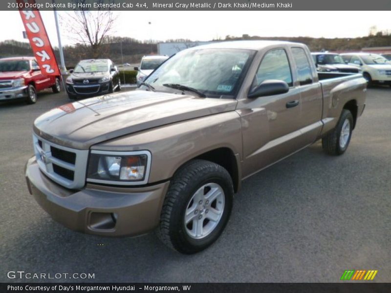 Mineral Gray Metallic / Dark Khaki/Medium Khaki 2010 Dodge Dakota Big Horn Extended Cab 4x4