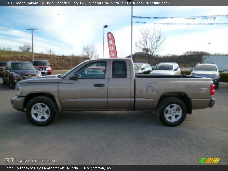 Mineral Gray Metallic / Dark Khaki/Medium Khaki 2010 Dodge Dakota Big Horn Extended Cab 4x4