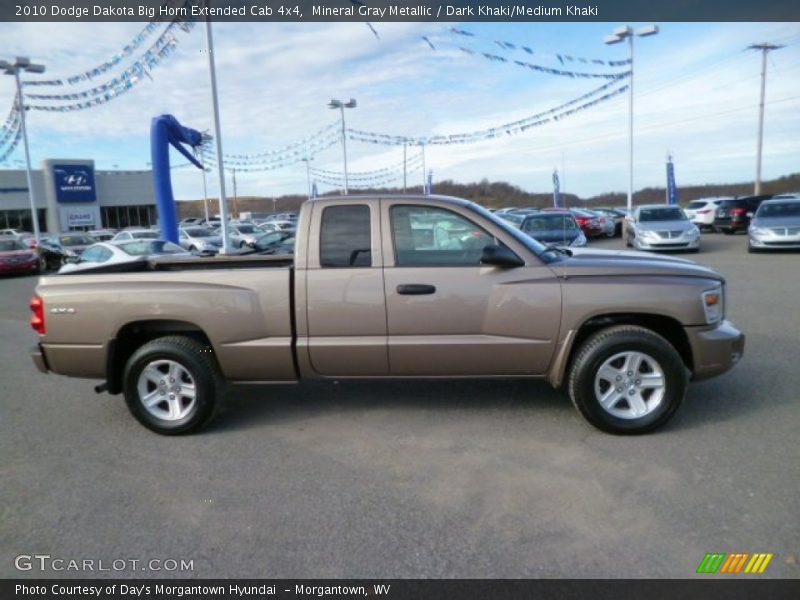 Mineral Gray Metallic / Dark Khaki/Medium Khaki 2010 Dodge Dakota Big Horn Extended Cab 4x4