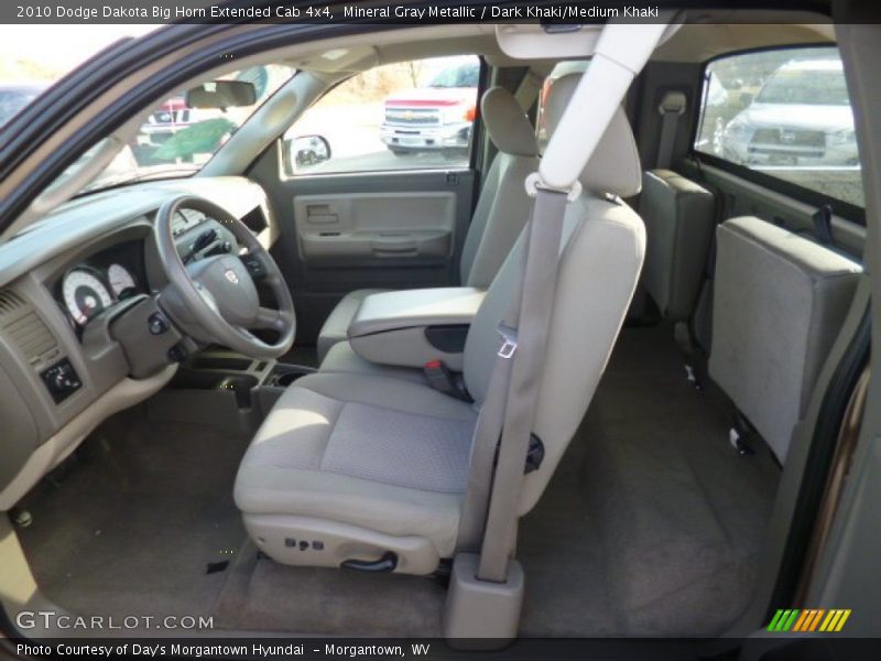  2010 Dakota Big Horn Extended Cab 4x4 Dark Khaki/Medium Khaki Interior