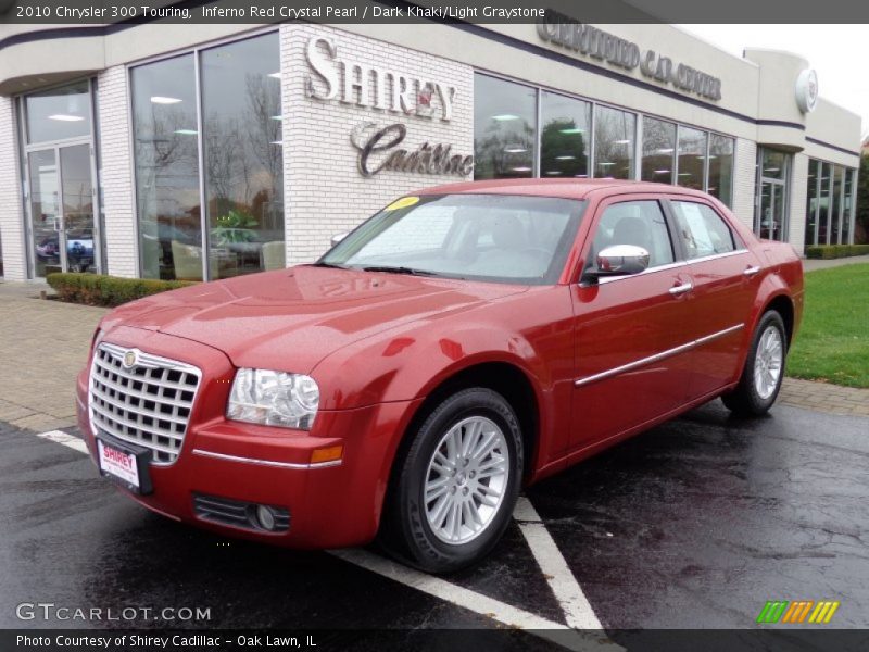 Inferno Red Crystal Pearl / Dark Khaki/Light Graystone 2010 Chrysler 300 Touring