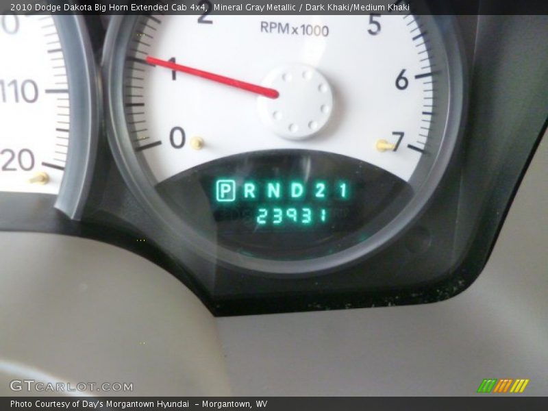 Mineral Gray Metallic / Dark Khaki/Medium Khaki 2010 Dodge Dakota Big Horn Extended Cab 4x4