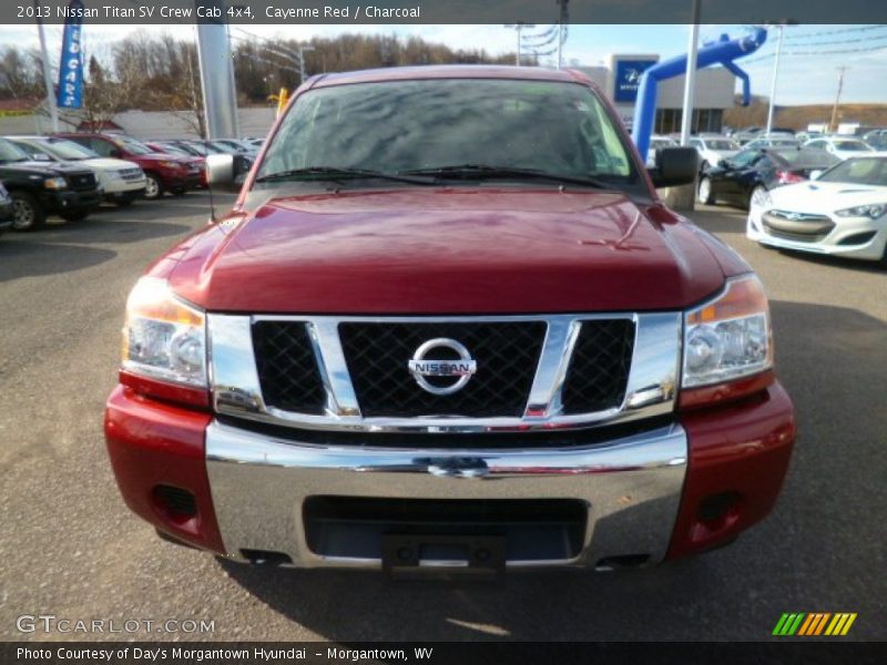 Cayenne Red / Charcoal 2013 Nissan Titan SV Crew Cab 4x4