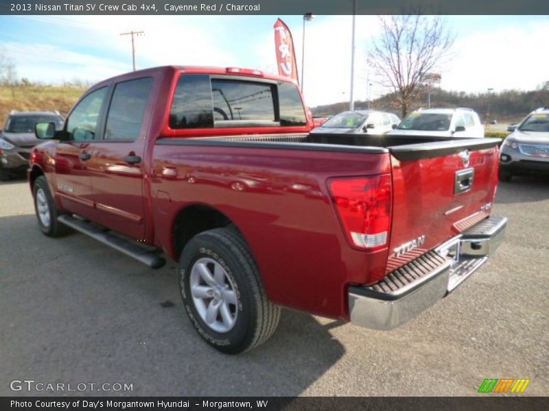 Cayenne Red / Charcoal 2013 Nissan Titan SV Crew Cab 4x4