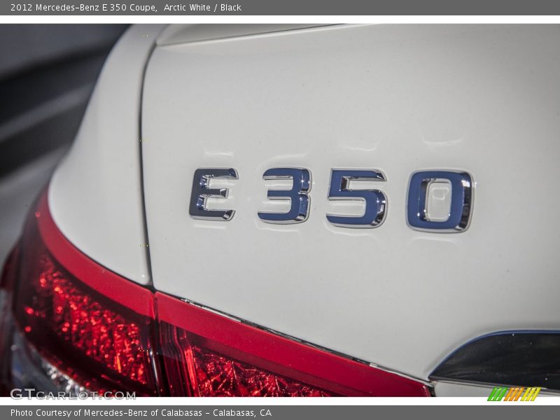 Arctic White / Black 2012 Mercedes-Benz E 350 Coupe