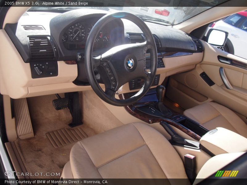 Alpine White / Sand Beige 2005 BMW X5 3.0i