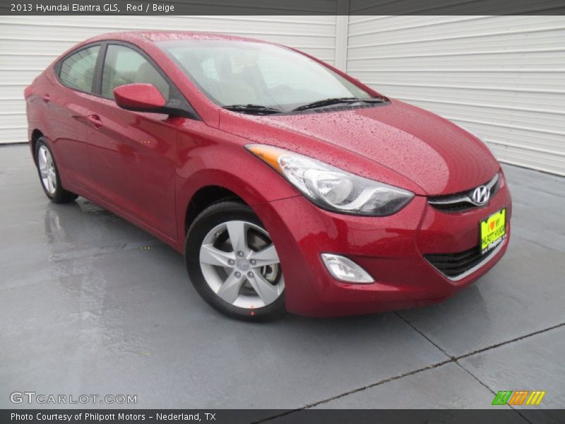 Red / Beige 2013 Hyundai Elantra GLS