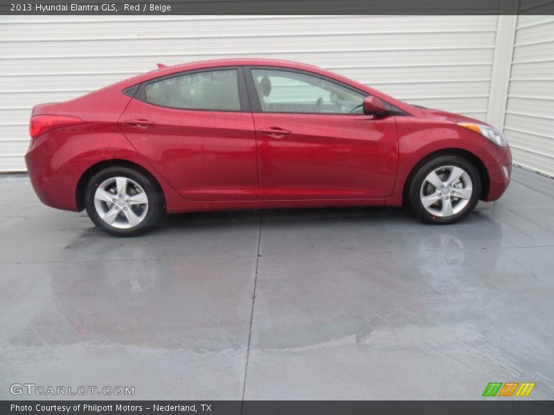 Red / Beige 2013 Hyundai Elantra GLS